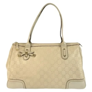 GUCCI Guccissima Princy 177052 Bolso de Hombro Beige Dorado Herrajes Cuero - Imagen 1 de 10