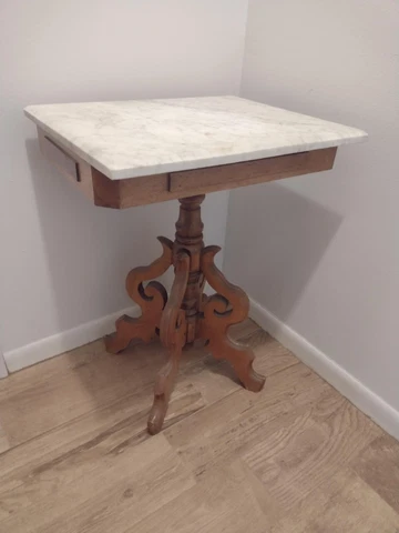 Antique Marble Top Victorian Table - Local Pickup Cover