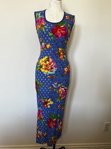 Abito floreale vintage bodycon Gianni Versace