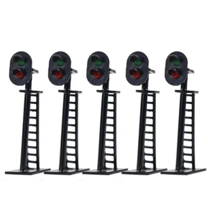 JTD05 5pcs Model Railway 2-Light 1:87 Block Signal Green/Red HO Scale 4.7cm - Picture 1 of 6