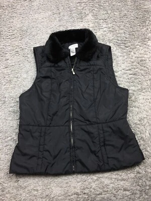 Villager Liz Claiborne жилет куртка женщин размер большой черный полиэстер - Изображение 1 из 4