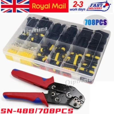 708Pcs Super seal Car Electrical Waterproof Connector Kit 1 2 3 4 5 6 Pin Wa - Image 1 of 4