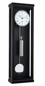 Puristic regulator out of massive walnut wood in black wit.. HE 70993-740351 NEW - Picture 1 of 1