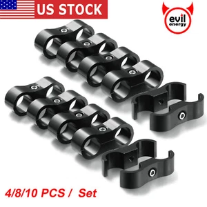 Abrazadera separadora de manguera de 4/10 piezas para conector de línea de manguera de aceite/combustible adaptador de aluminio - Imagen 1 de 18