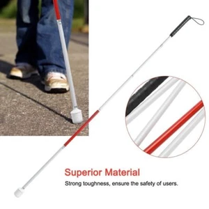Aluminum Alloy Foldable Reflective Blind Walking Stick Guide Blind Cane Crutch - Picture 1 of 12