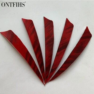 24 Pcs 5'' Shield Archery Plumage Ink Painting Arrow Feathers Fletching - Image 1 of 4