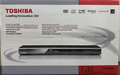 SEALED Toshiba SD4300 NEW  Factory Sealed Progressive Scan DVD Player - Image 1 of 4