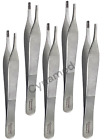 6  Sainless Steel Adson Brown Tissue Forceps Ent Surgical Instruments-Excellent