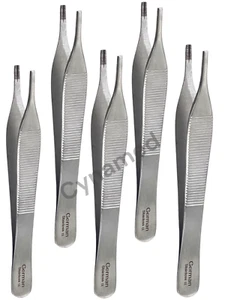 6 SAINLESS STEEL Adson Brown Tissue Forceps ENT Surgical Instruments-Excellent - Picture 1 of 9