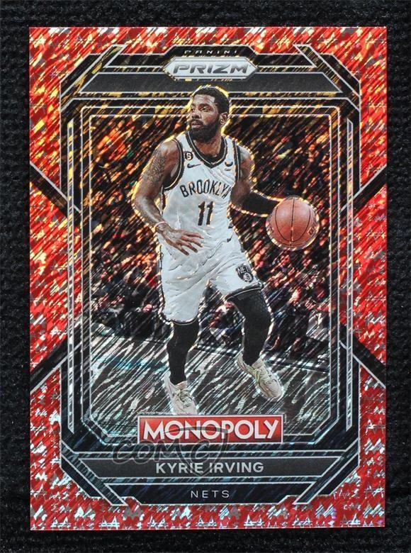 2022-23 Panini Prizm Monopoly Red Money Shimmer Prizm 77/100 Kyrie Irving #8