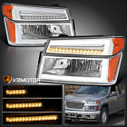 Fits 2004-2012 Chevy Colorado GMC Canyon Clear Headlights+Corner Lamps LED Tube