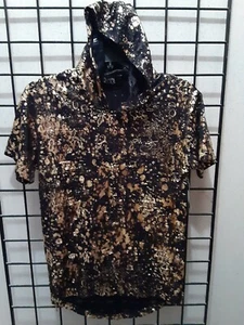 7EVEN SOULS Unisex Hoodie S/S Pullover Shirt - Black And Gold - Size L 14/16  - Picture 1 of 5