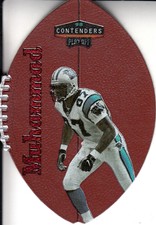 1998 Playoff Contenders Leather Red Panthers Football Card #12 Muhsin Muhammad