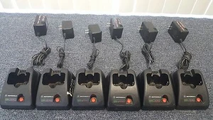 Lot of 6 Motorola HTN9013A Radio's Charger's - Picture 1 of 6