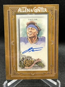 2022 Topps Allen & Ginter JONATHAN TAYLOR AUTO INCORNICIATO MA-JTA - Foto 1 di 1