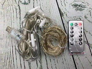300 LED Curtain Lights with 8 Modes 9.8ftX9.8ft Dimmable Wedding Lights Remote - Picture 1 of 2