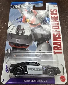 Hot Wheels 2024 Transformers Ford Mustang GT Police Reissue Walmart Ex. #3/5 NEW - Picture 1 of 2