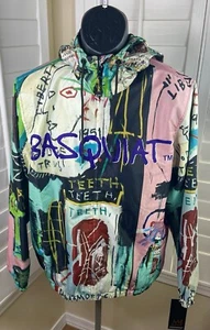 Jean-Michel Basquiat x Members Only ‘Abstract’ Print Windbreaker Jacket, Men’s M - Picture 1 of 6