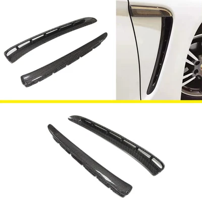 Cubierta de ventilación de guardabarros lateral de fibra de carbono real para Porsche Panamera 970 10-16 Foto 1 de 4