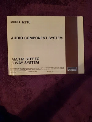 Installation Guide Model 6316 Stereo System Montgomery Wards Ephemera Manual - Image 1 of 4