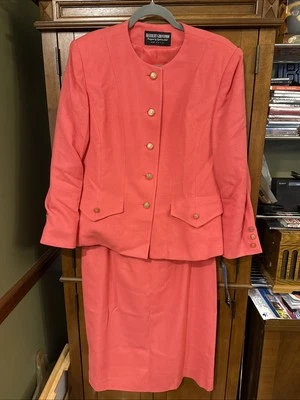 Vintage Herbert Grossman Pink Skirt Suit Size 16 NWT. - Image 1 of 4