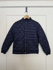 Polo Ralph Lauren Quilted Jacket Puffer Youth Boys Sz M (10-12) Navy Blue Pony - Picture 1 of 11