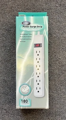 SURGEXPERT POWER SURGE STRIP 6 OUTLETS 12000 AMPS  - Image 1 of 4