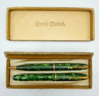 Vintage Conway Stewart Dinkie 550 Pen & No. 25 Pencil Set 14ct Gold Nib Boxed