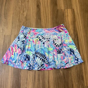 Lilly Pulitzer Luxletic Aila Meryl Nylon Skort Multi Gumbo Limbo Medium - Bild 1 von 5