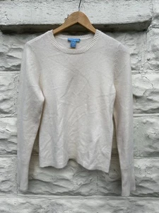 White + Warren Cashmere Sweater Women’s Large Pink Ombre Pullover Crew Neck Soft - Picture 1 of 8