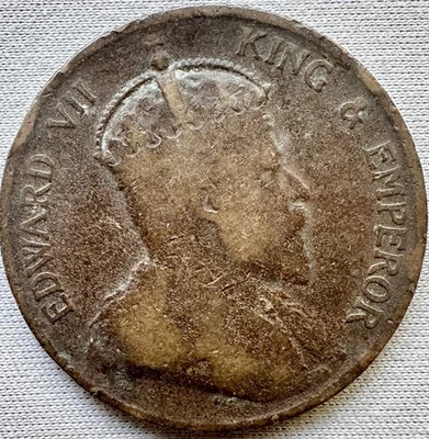 HONG KONG China King & Emperor Edward VII ONE CENT 1902 Bronze COIN km#11 #2 - Image 1 of 2