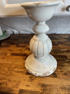 Pottery Barn Leah rustikaler schwerer Kerzenhalter Wohndeko Cottagecore - Bild 1 von 12