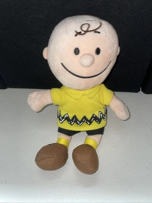Peanuts Charlie Brown Bean Plush Boy 2015 Doll 9" Stuffed Plush Toy          Zap - Image 1 of 4