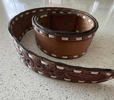 Cinturón Largo Hombre Silver Creek Collection 48 Patrón Bellota Y Tejido Sin Hebilla Foto 1 de 4