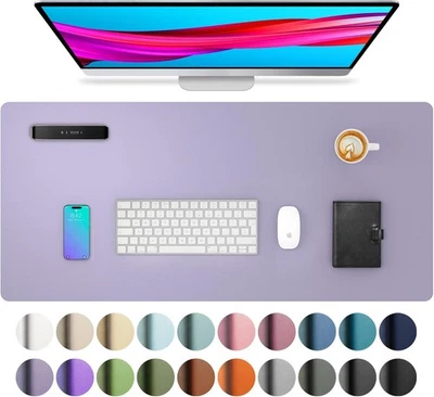 Aothia PU Leather Desk Pad 23.6x13.7" Non-Slip Waterproof Desk Mat Mouse Pad - Image 1 of 4