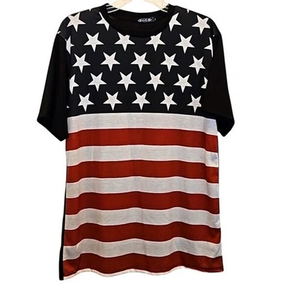 konflic USA American Flag T-shirt Size Large New Red White Blue Stars Freedom - Image 1 of 4