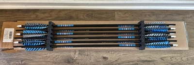 (12) Rose City PO Cedar NIGHTFALL 5S 11/32" PAINTED & MATCHED 40-45# Arrows [v3] - Image 1 of 4