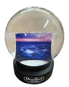 Hormel Foods Austin Plant Glass Snow Globe Paperweight - Rare Promo Collectible - Picture 1 of 2