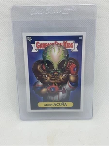 2022 Topps Garbage Pail Kids x MLB Series 2 #1b Alien Acuna Ronald Acuna Jr - Picture 1 of 2