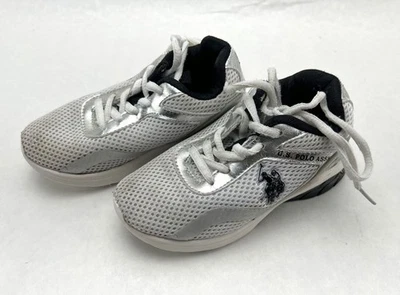 US Polo Assn. Zapatos deportivos para niños talla 11 blanco/gris USADOS Foto 1 de 4