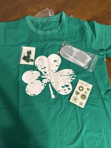 Día de San Patricio Camiseta, Gafas, Pendientes, Tatuaje Regalo Pack Set - Imagen 1 de 11