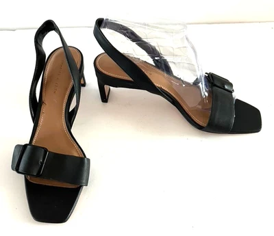 Sandalias Charles & Keith negras con tacón de gatito de 1 3/4" ~~Talla 6,5 M Foto 1 de 4