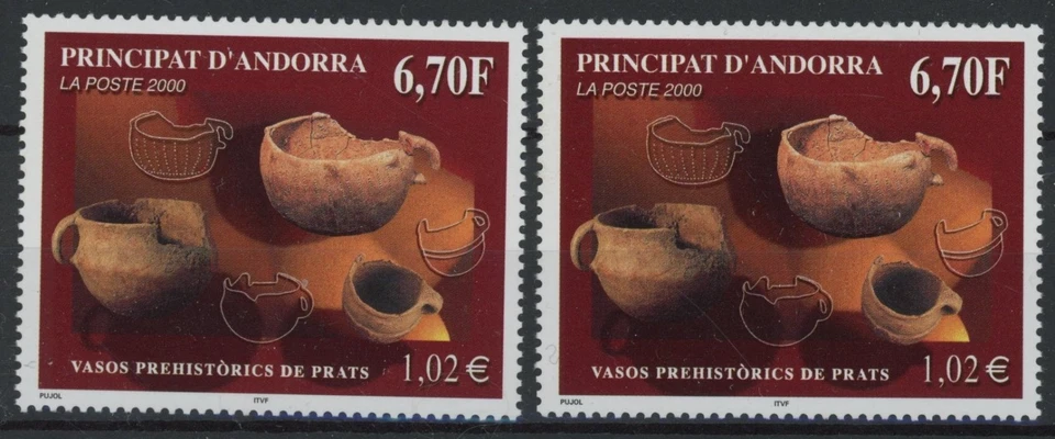 Andorra (Fr) 2000: Artes - 2x Sello MNH Bueno Muy Fino Foto 1 de 1