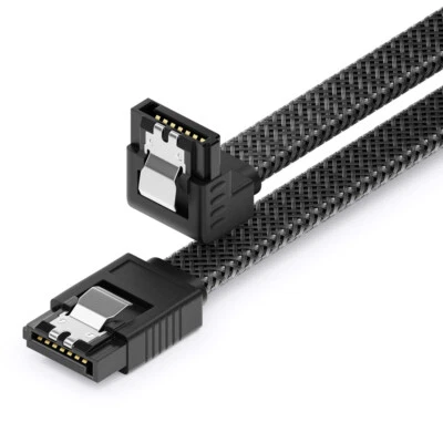 0,3m SATA 3 Kabel Nylon bis 6Gbit/s für PC HDD SSD Festplatte CD DVD Datenkabel - Bild 1 von 4