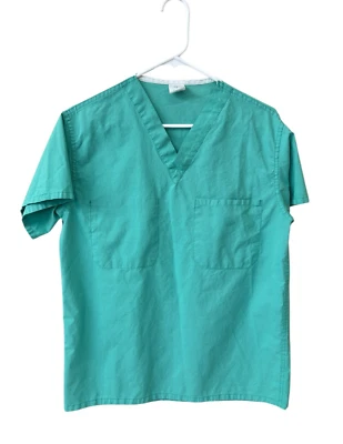 Unisex Medline Performax Reversible Surgery Scrub Top Teal Green Size M - Image 1 of 4