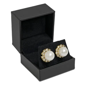 Novel Box Kunstleder Ohrring Box, Schmuck Geschenk Display Box Heiratsantrag - Bild 1 von 24