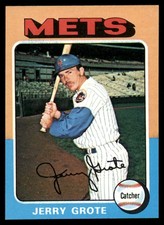 1975 Topps Mini Jerry Grote #158 NM-MT Or Better New York Mets