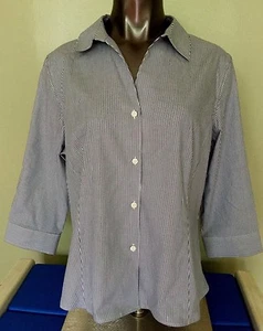 Jones New York Button Down Mad Blue Stripe Wrinkle Free - Bügelfreies Hemd Gr. XL - Bild 1 von 5