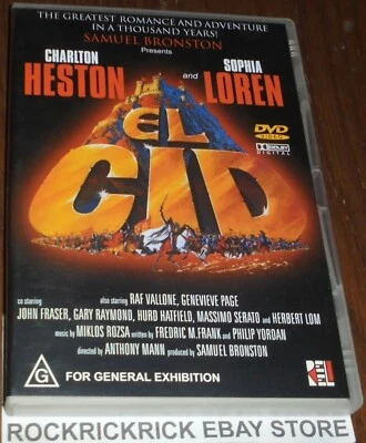 EL CID DVD CHARLTON HESTON, SOPHIA LOREN ALL REGION - Image 1 of 2