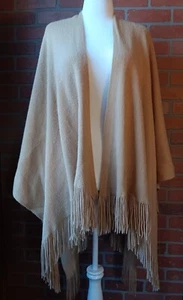 Soft Lightweight Mustard Yellow Fringed Shawl One Size Cottagecore Boho Hippie - Picture 1 of 10
